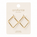 Golden Square Hoop Earrings