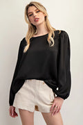 Satin Long Sleeve Blouse