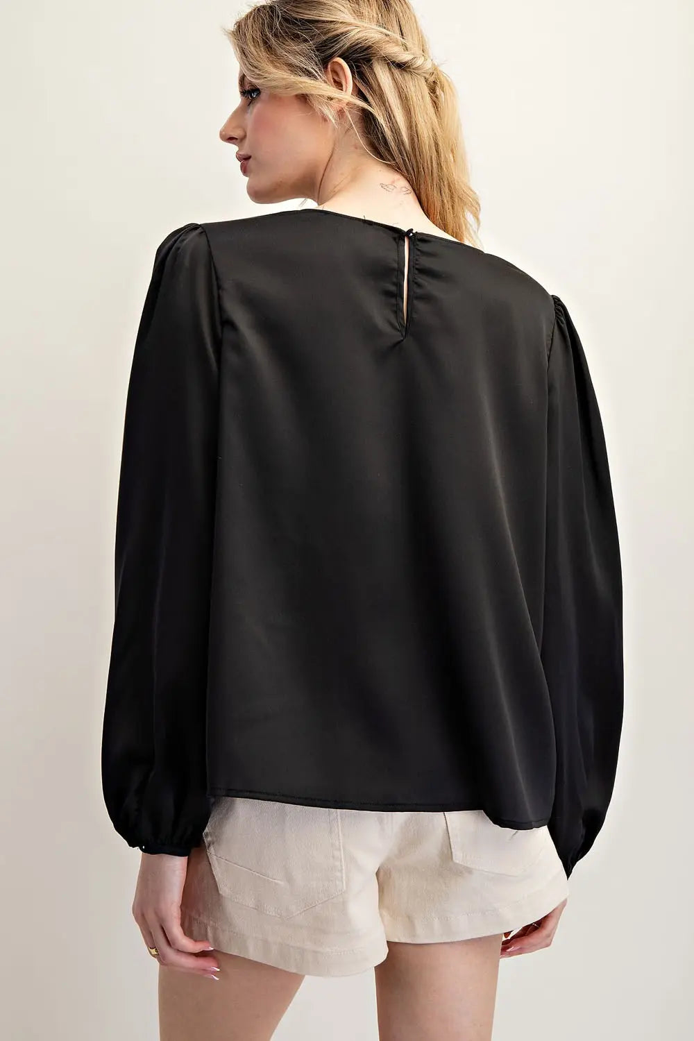 Satin Long Sleeve Blouse