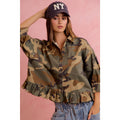 CAMO BUTTON DOWN BLOUSE
