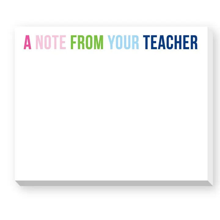 A Note from Your Teacher