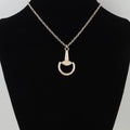 Polished Horseshoe Drop Chain Necklace