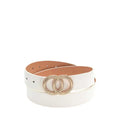 White Rhinestone Infinity Buckle Belt