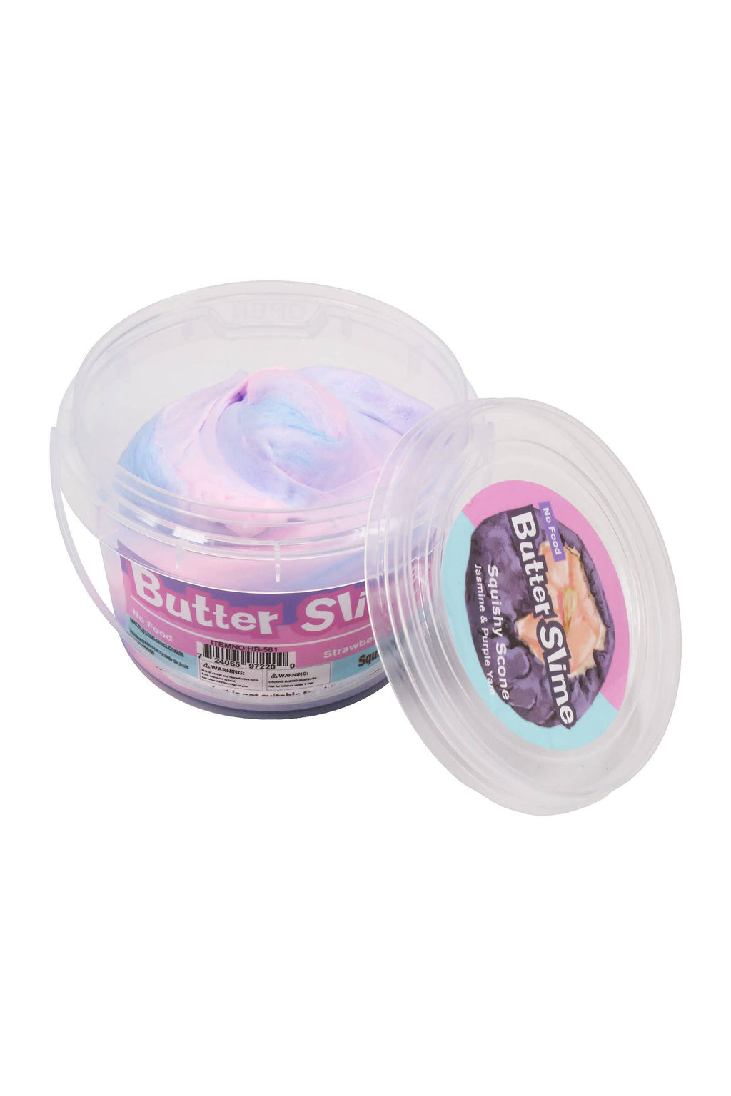 Scone Dessert Theme Multi-Tone Colorful Butter Slime Jar