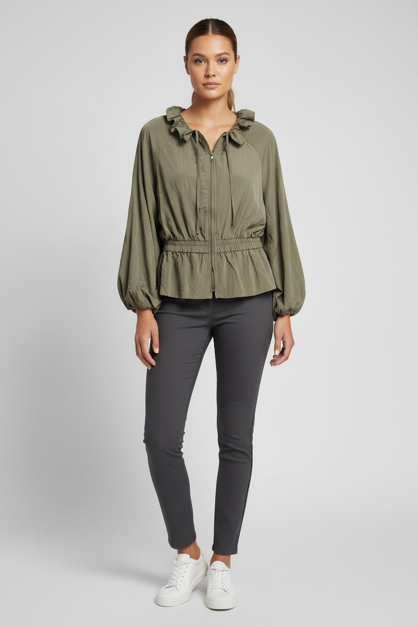 Long Sleeve Olive Blouse
