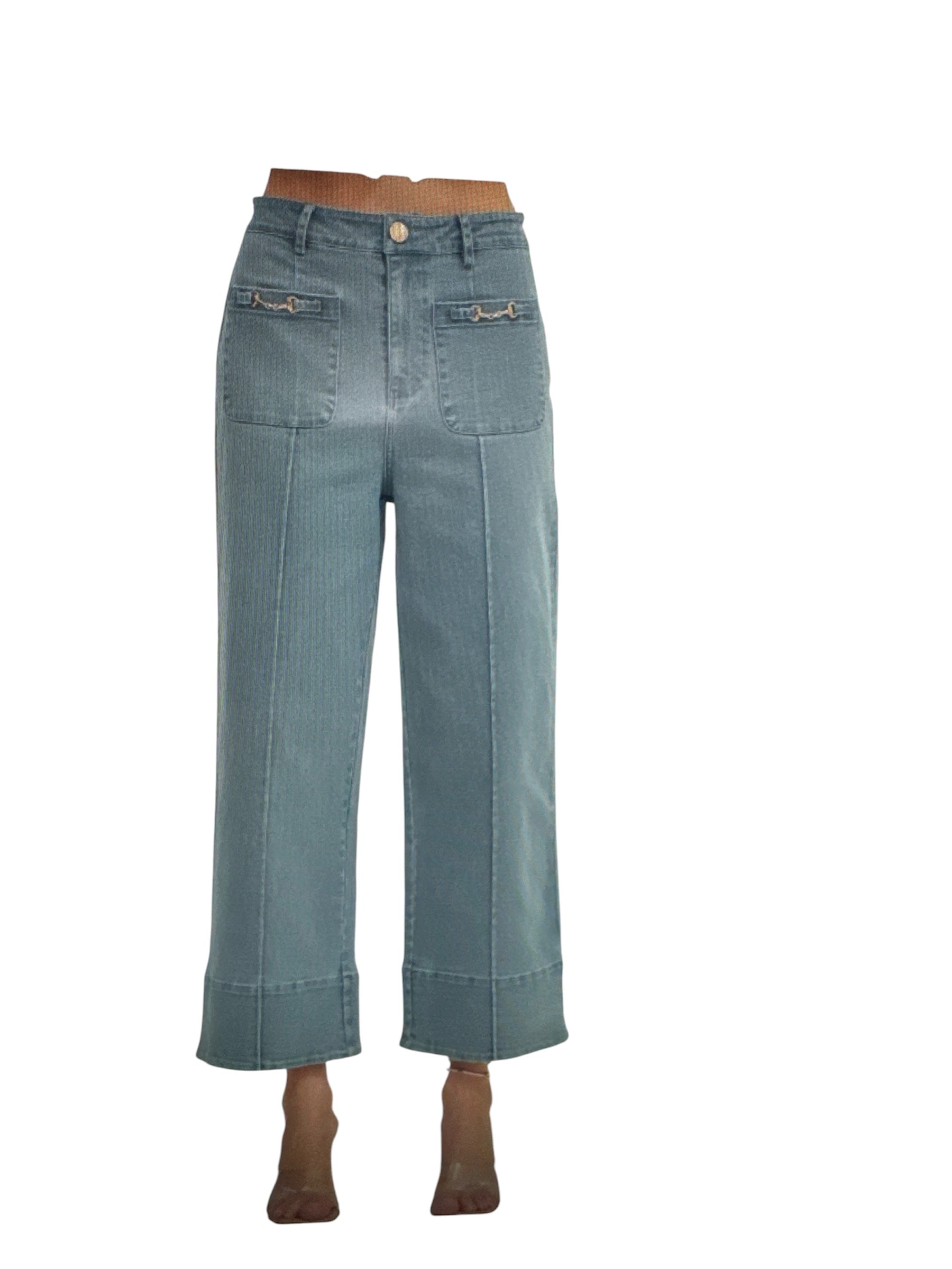 Denim Jean with horse bit accent