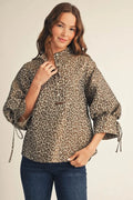 Leopard Jacquard Top