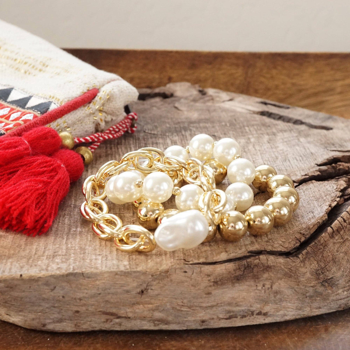 Chunky Chain and beads bracelet