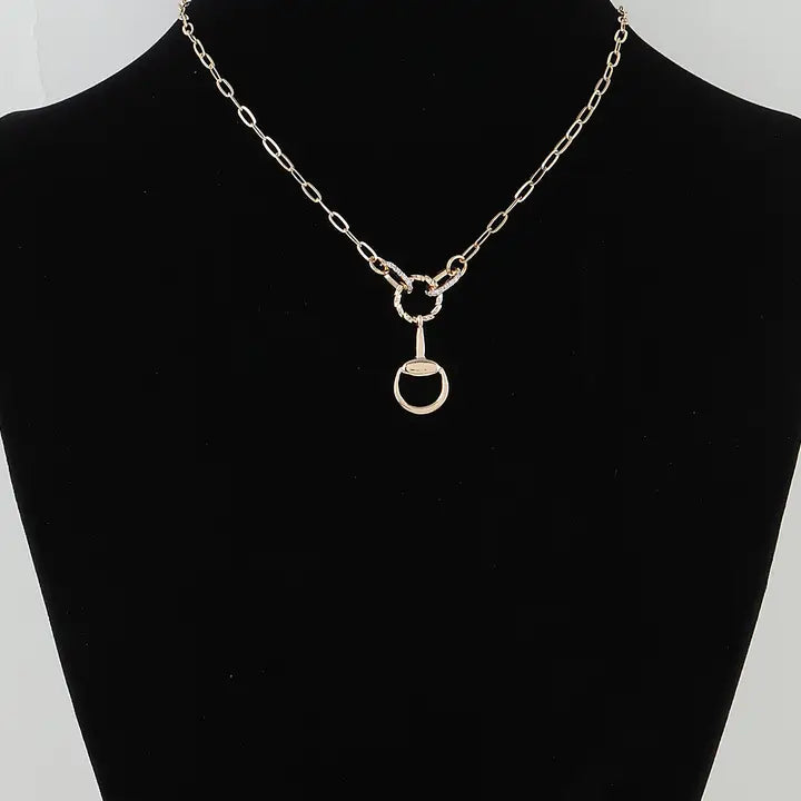 Gold Equestrian Twisted Necklace
