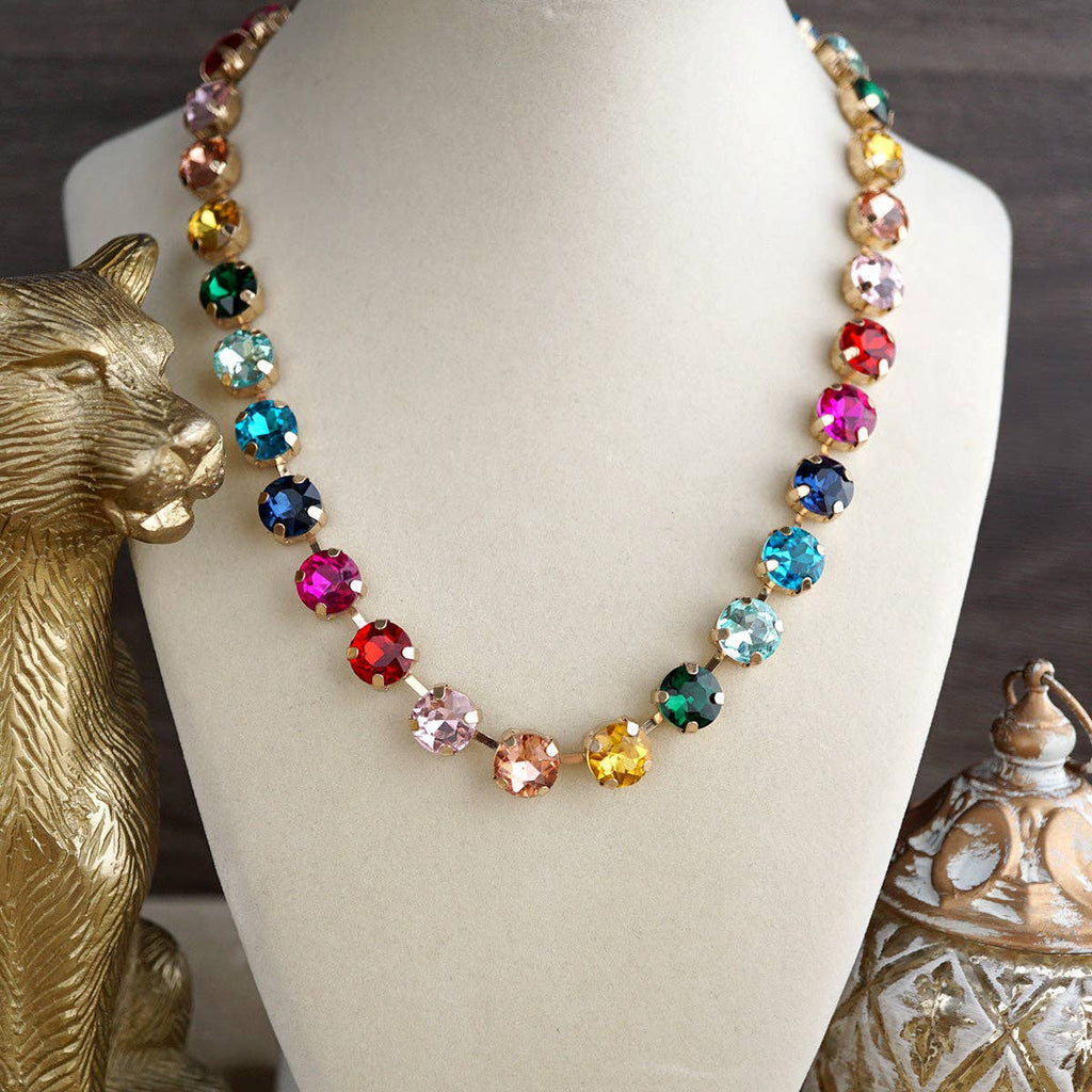 Colorful Glass Crystal Necklace