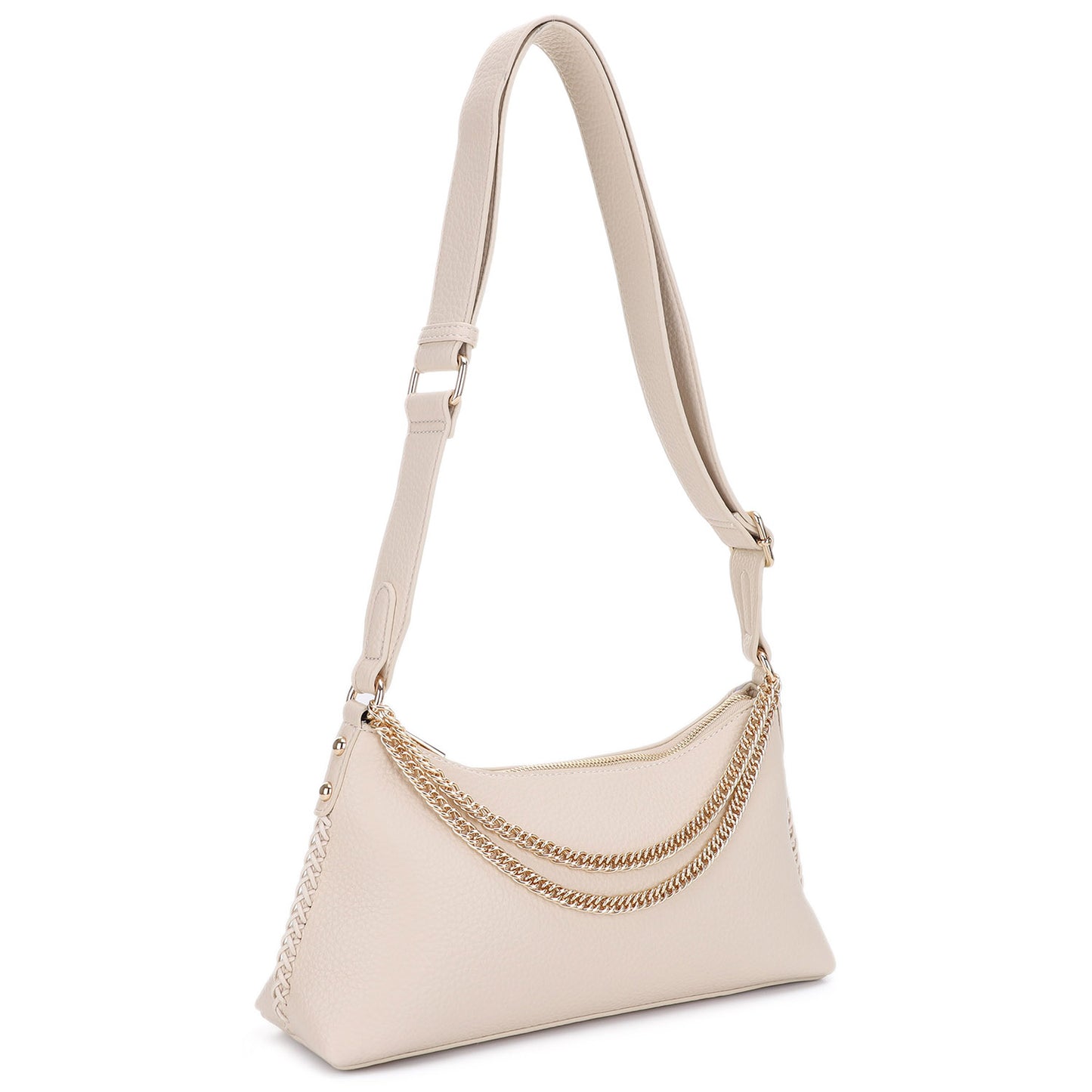 Ivory Purse with Gold Chains