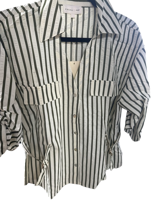 Olive Striped Blouse