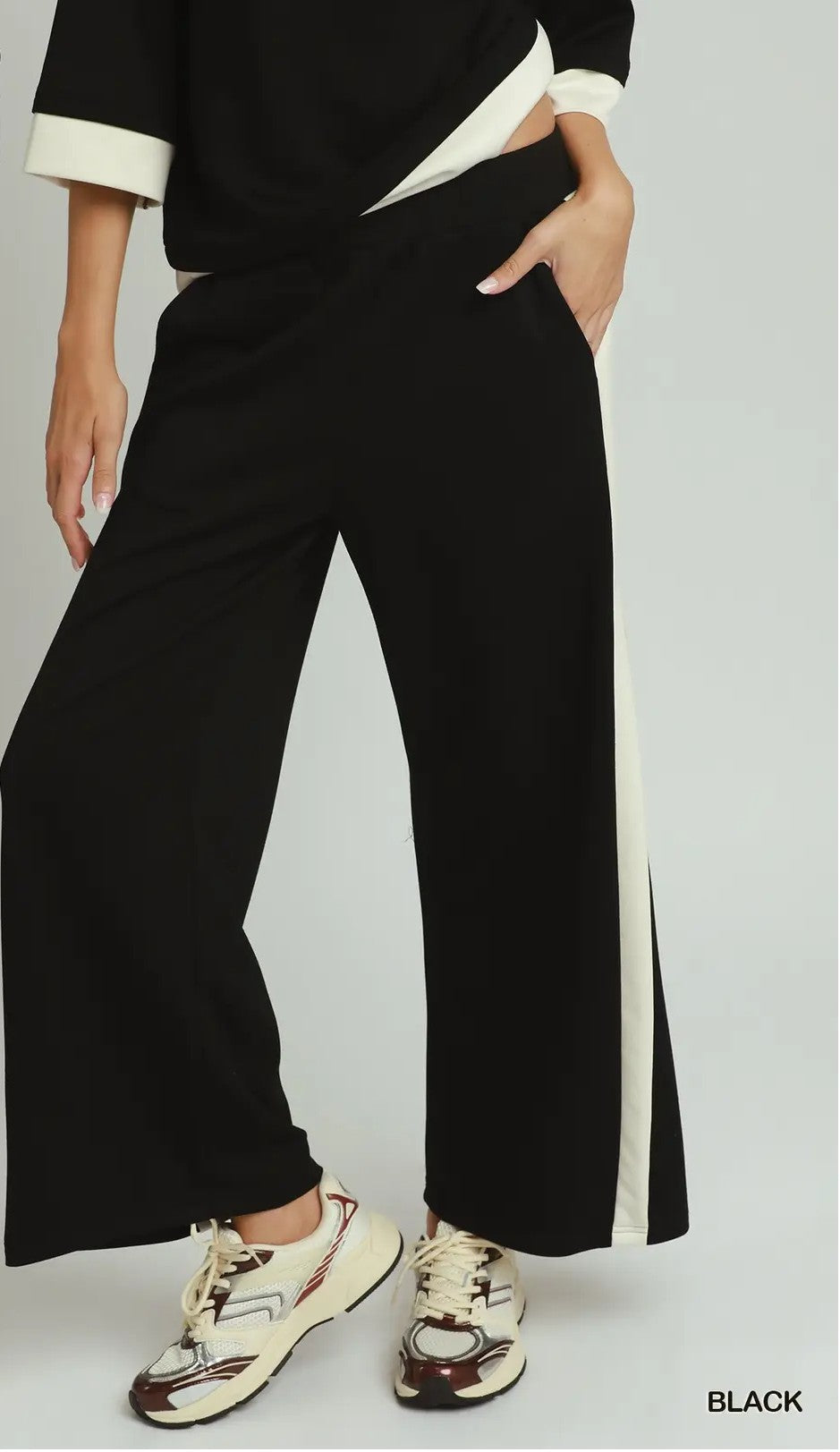 Colorblock Side Stripe Staight Pants