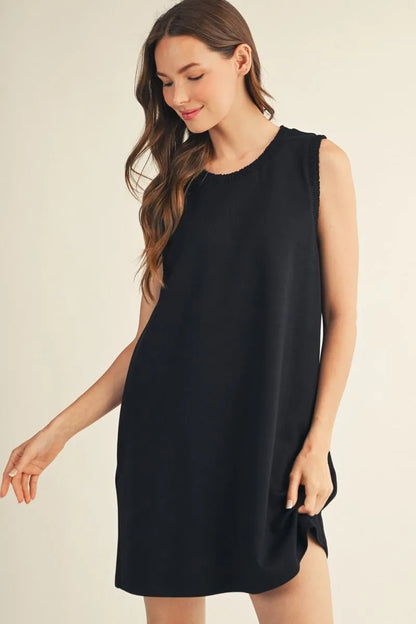 Sleeveless Solid Casual Dress
