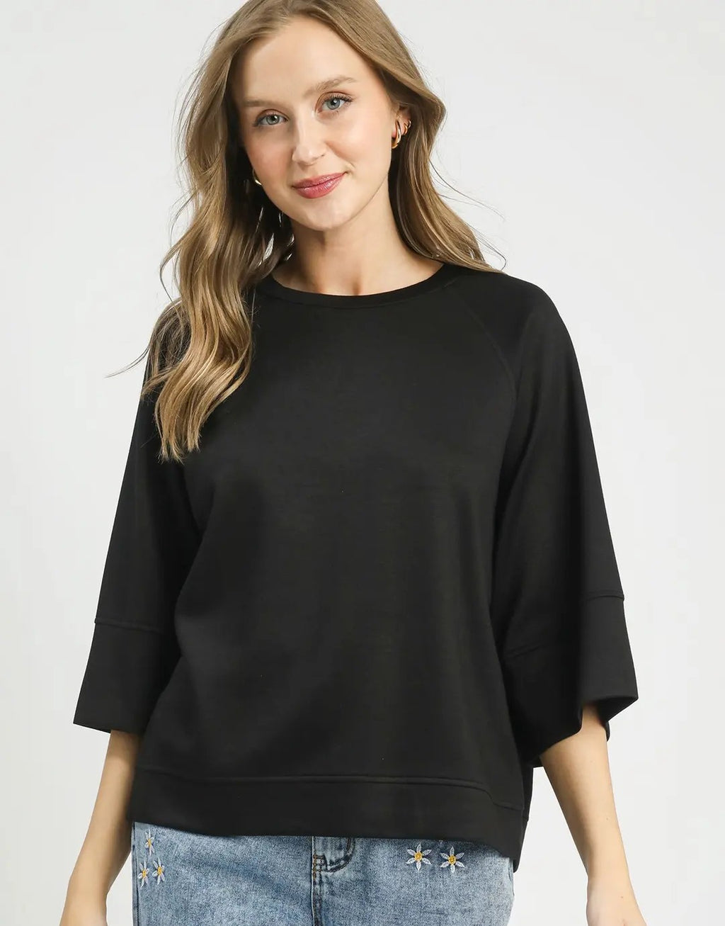 Raglan Sleeve Top - 3/4 Sleeve