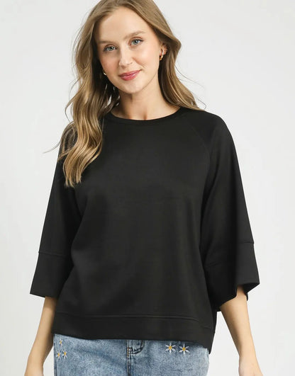 Raglan Sleeve Top - 3/4 Sleeve