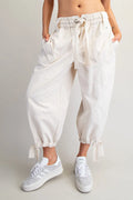 Mineral Washed Tied Cuff Jogger Pants