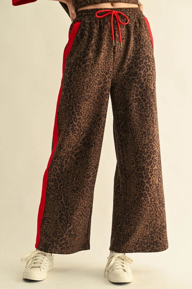 Leopard Faux Suede Pants