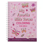My Favorite Bible Verses Pink Spiral Coloring Book for Girls