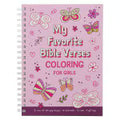 My Favorite Bible Verses Pink Spiral Coloring Book for Girls