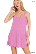 Mauve Built-In Romper Dress