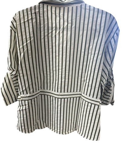 Olive Striped Blouse