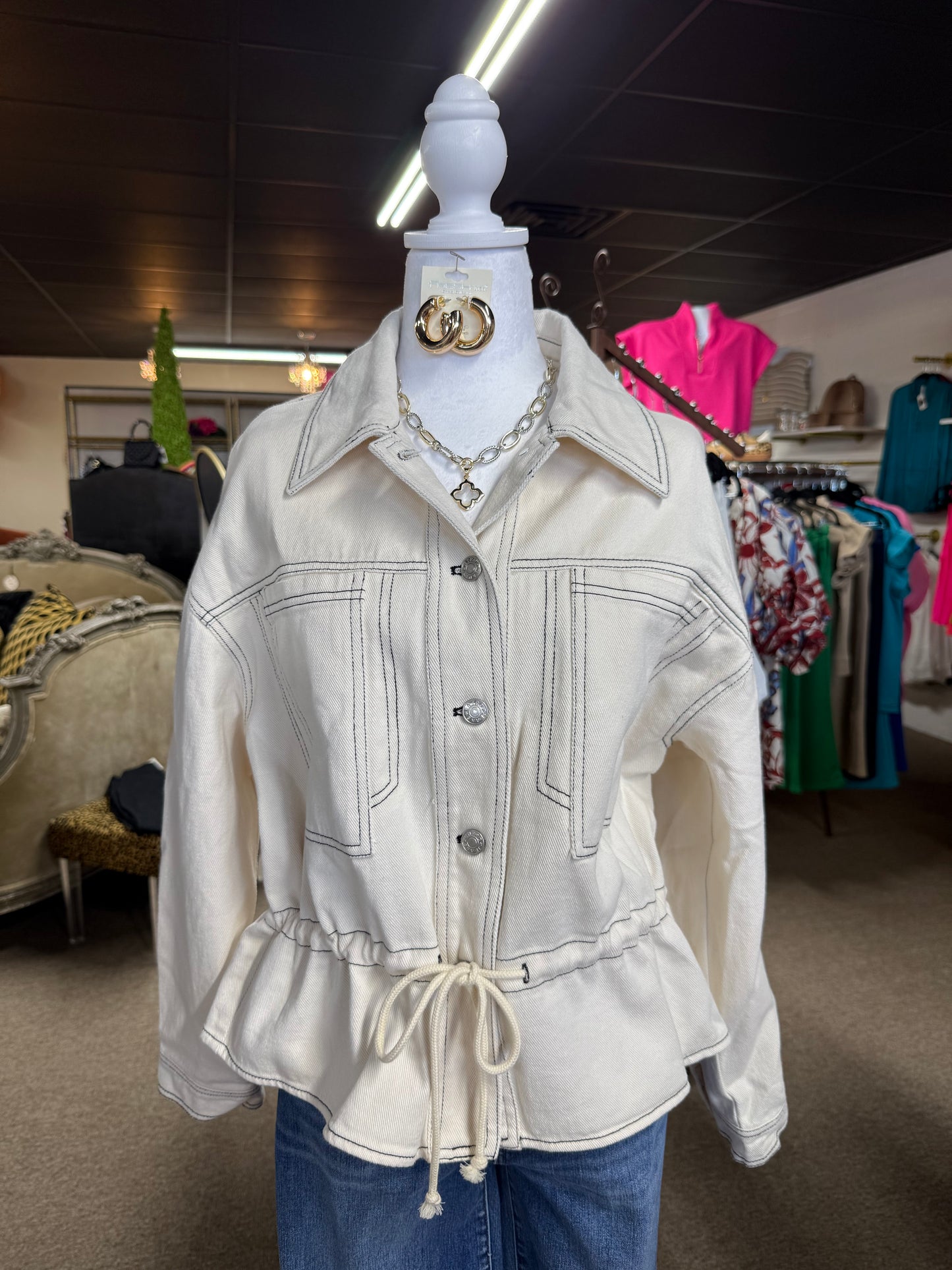 Ecru Denim Jacket