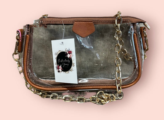 Small Brown/Clear Purse