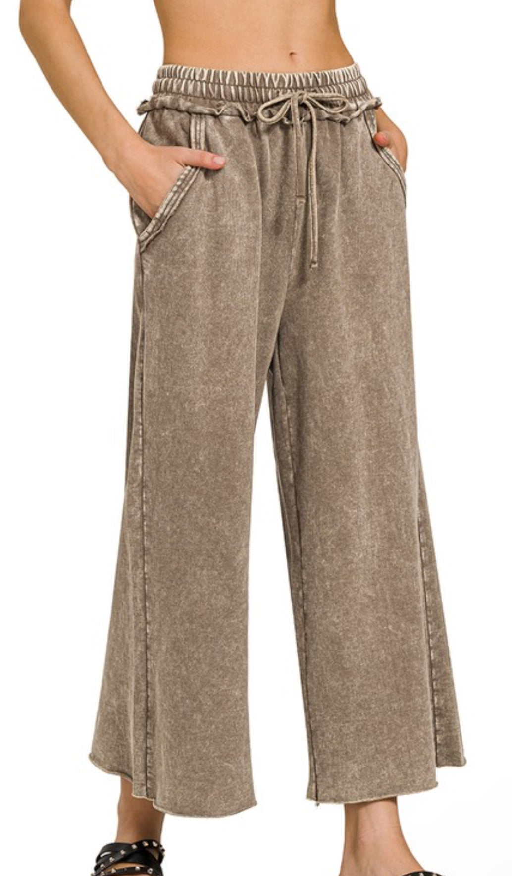 French Terry Palazzo Pants