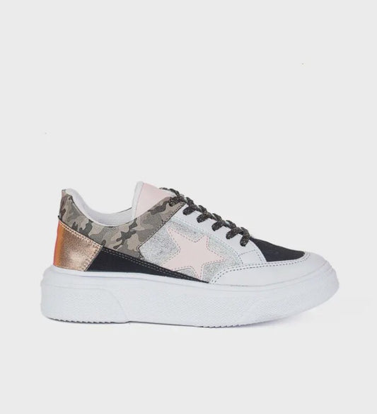 Silver/Pink Sneakers