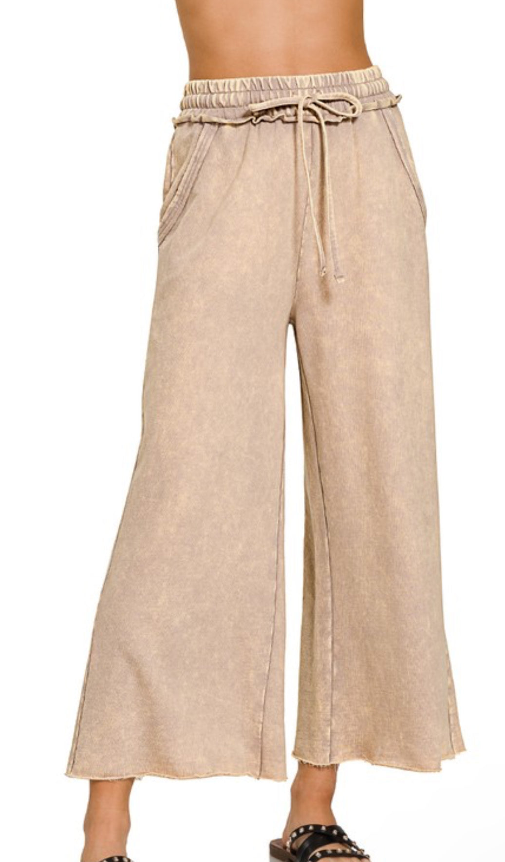 French Terry Palazzo Pants