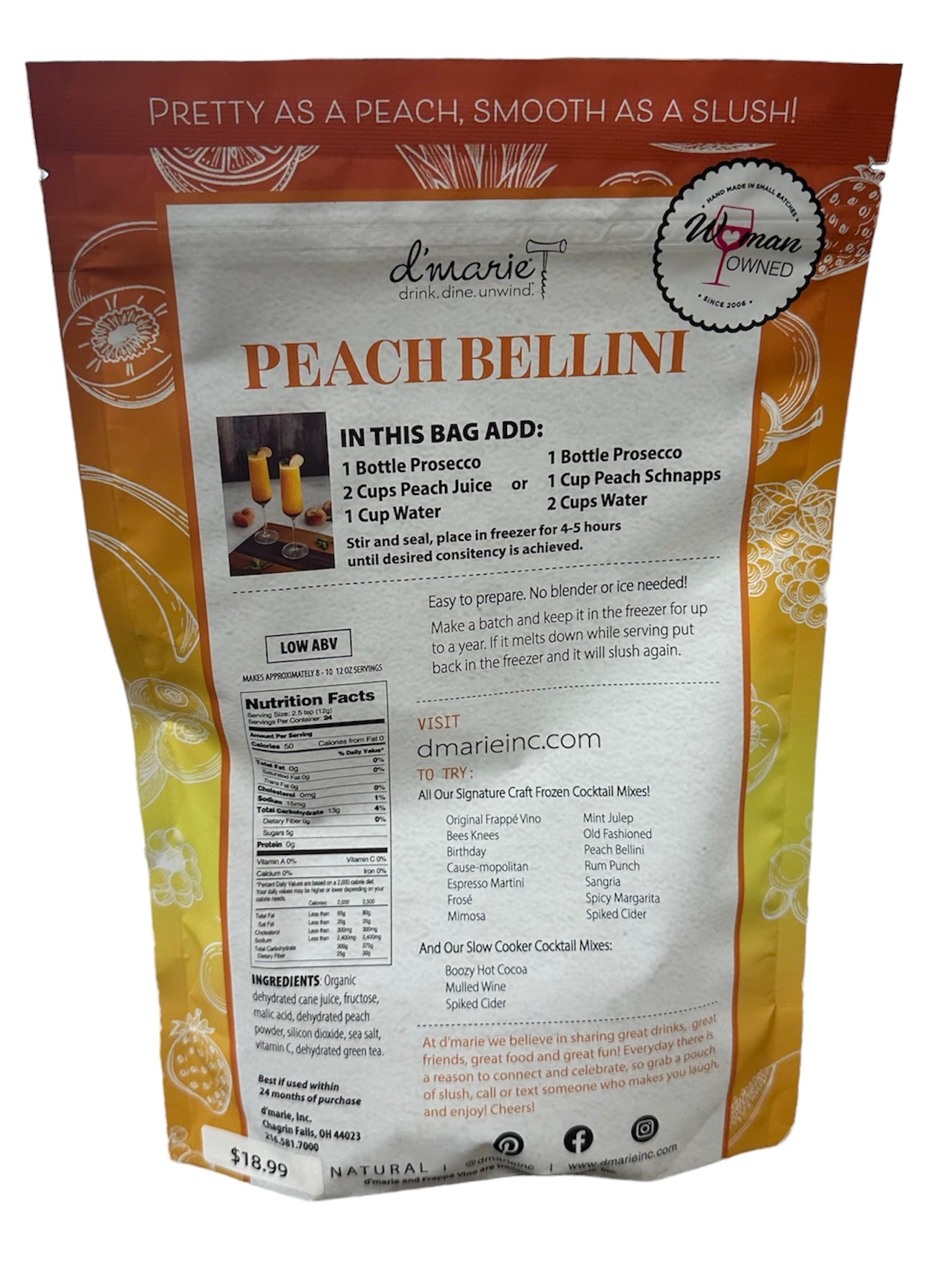 Peach Bellini Cocktail Slush Mix