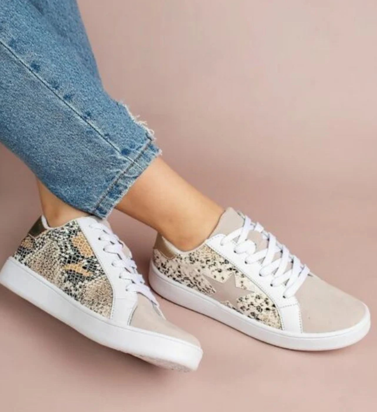 Snake Skin Sneakers