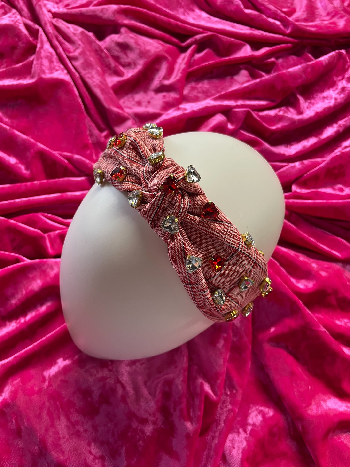 Crystal Heart Charm Headband