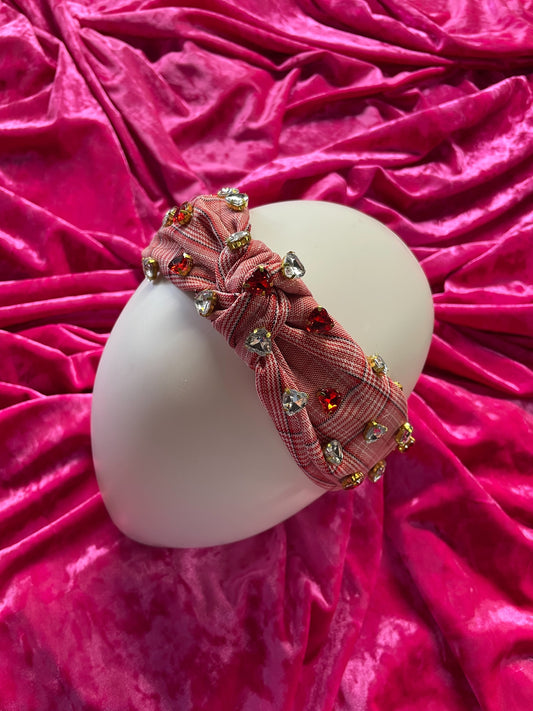 Crystal Heart Charm Headband
