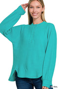 Light Teal Oversized Sweater