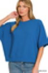 Classic Blue Drop Sleeve Blouse