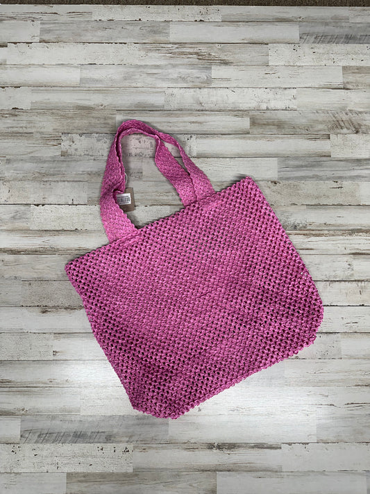 Pink Straw Purse