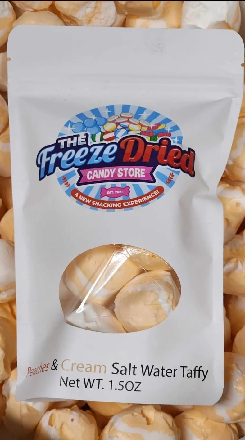 Freeze Dried Peaches & Cream Salt Water Taffy