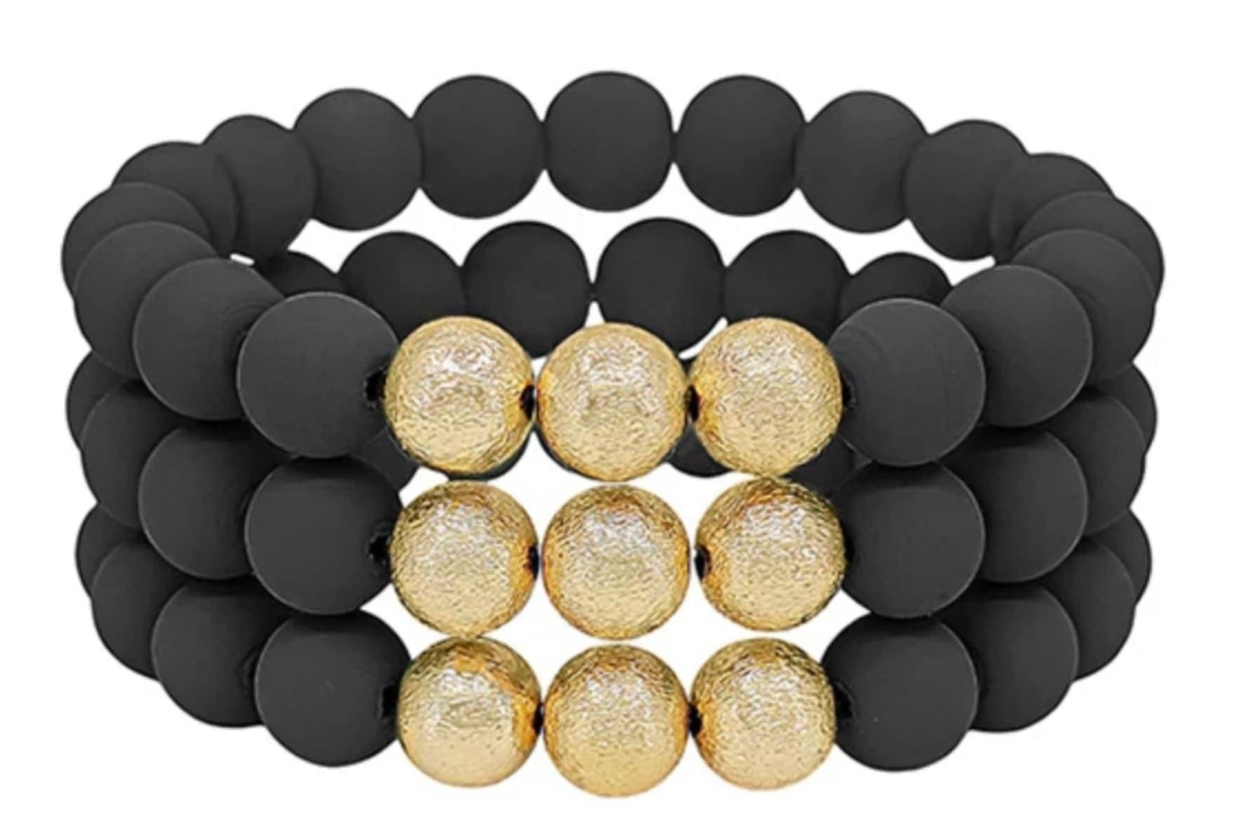 Black Clay Bracelet