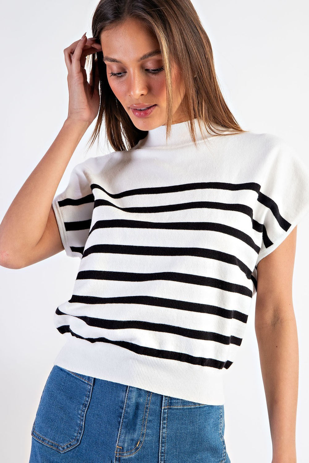 Short Sleeve Stripped Top