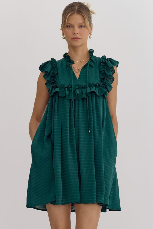 Green Ruffled Dress