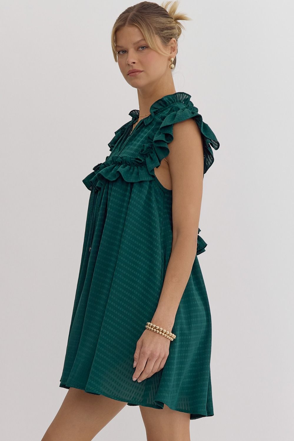 Green Ruffled Dress