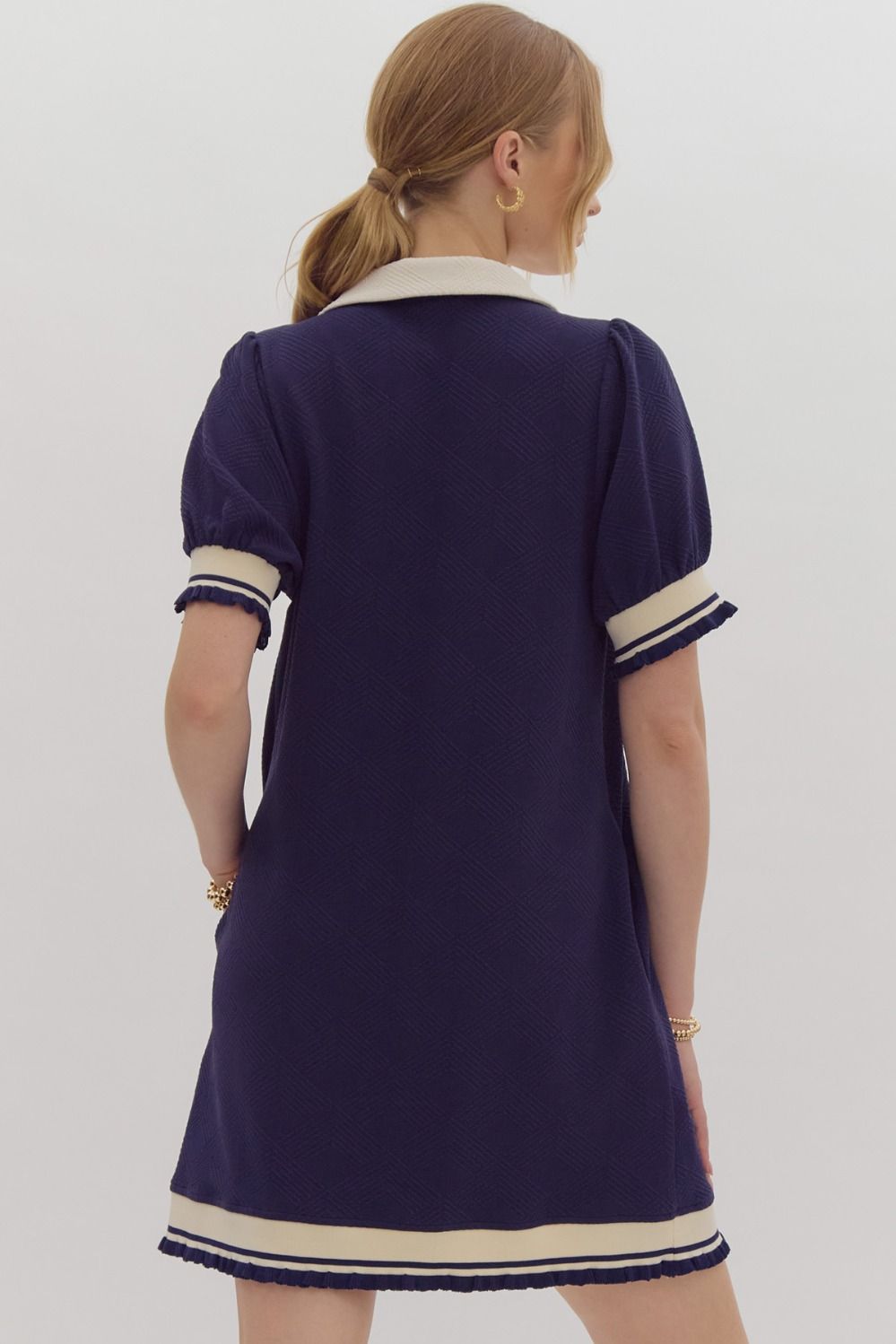 Navy Collared Dress