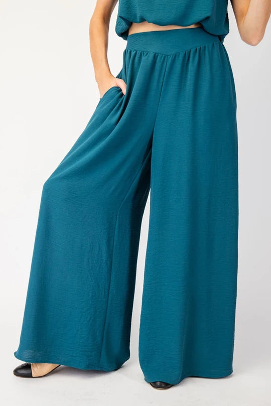 Teal Wide Leg Pant