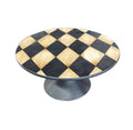 Black and White Antiqued Harlequin Cake Stand