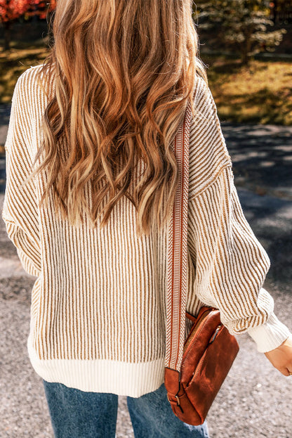 Chestnut Textured Knit Sweater