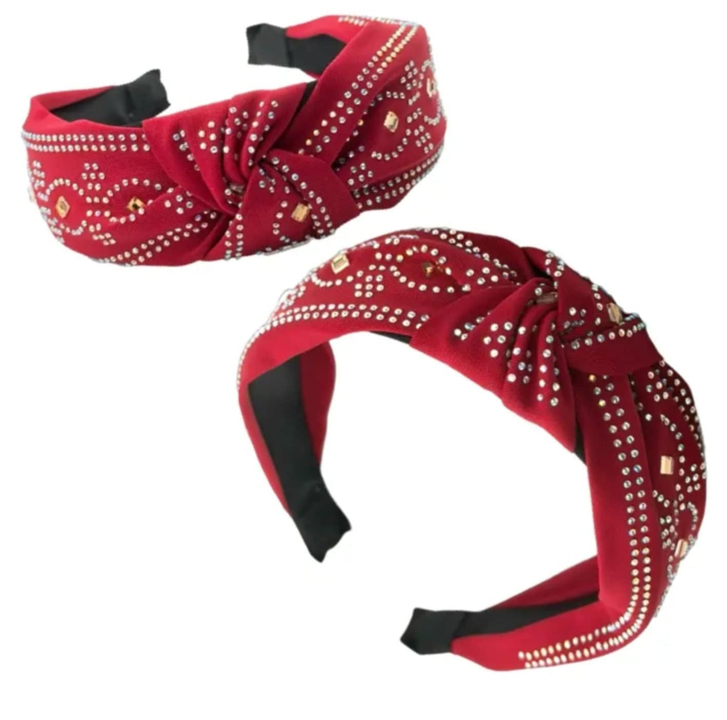 Boot Stitch Headband - Red