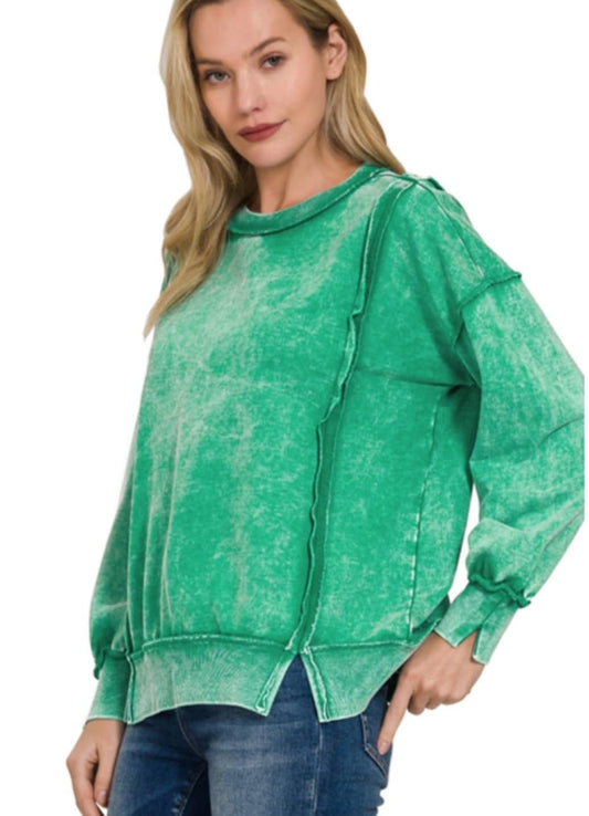 French Terry Sweatshirt - K Green