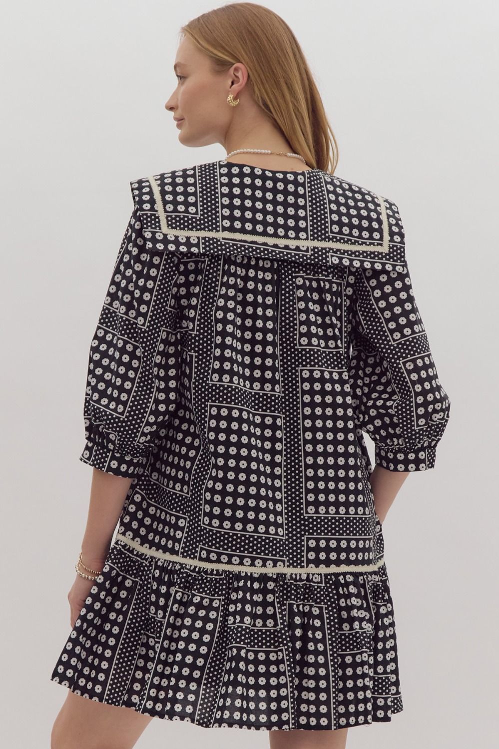 Lattice Print Dress